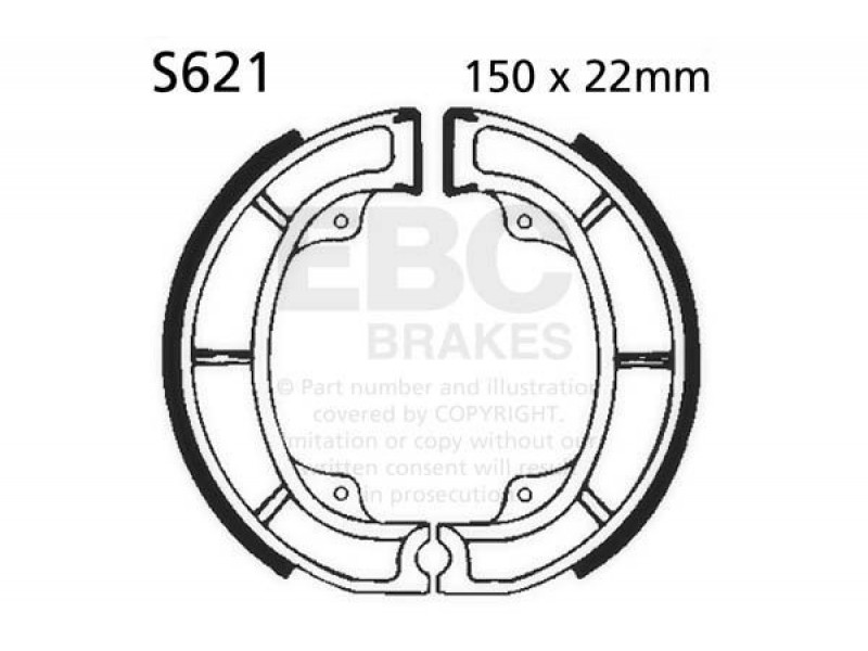 Brake shoe set EBC S621 Brake shoe set EBC S621