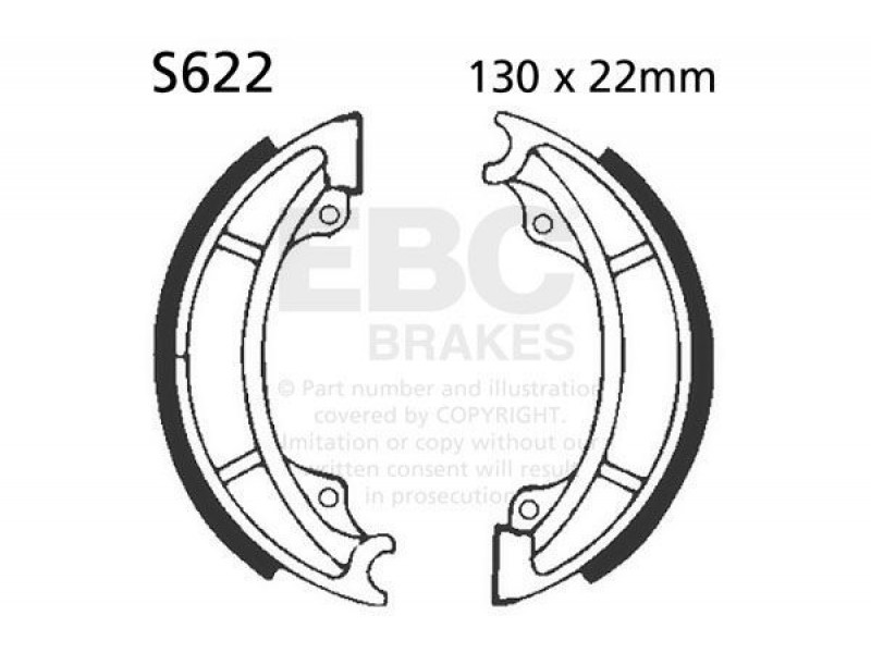 Brake shoe set EBC S622 Brake shoe set EBC S622