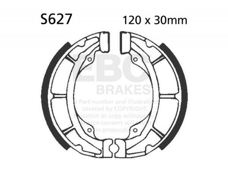 Brake shoe set EBC S627 Brake shoe set EBC S627