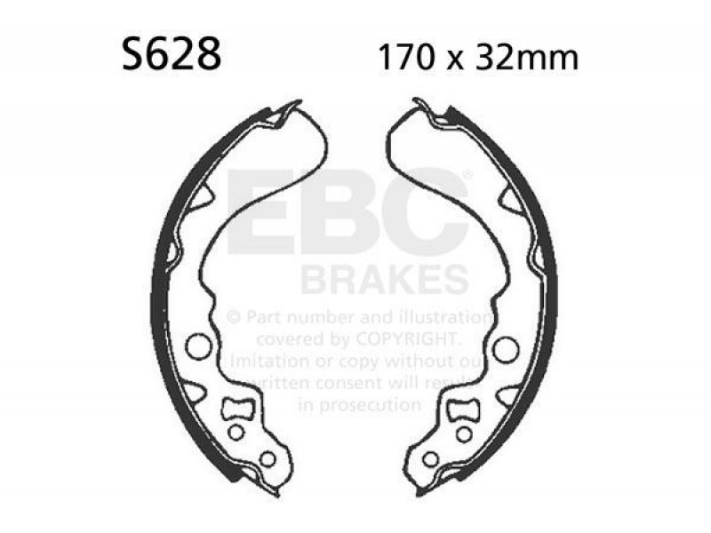 Brake shoe set EBC S628