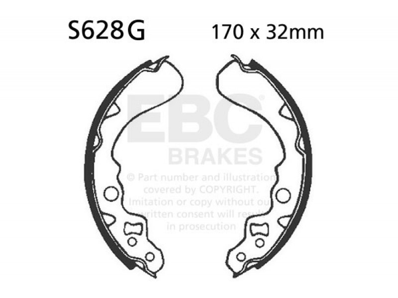 Brake shoe set EBC S628G canelati