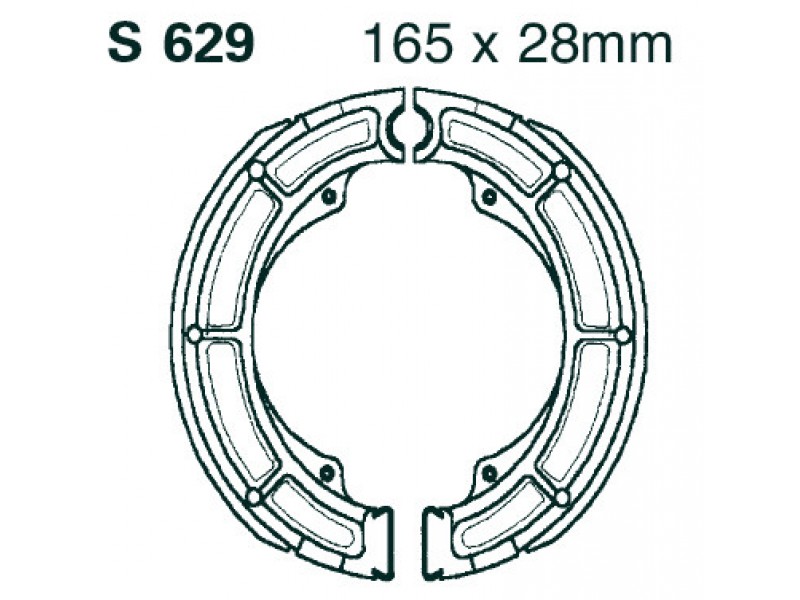 Brake shoe set EBC S629G canelati