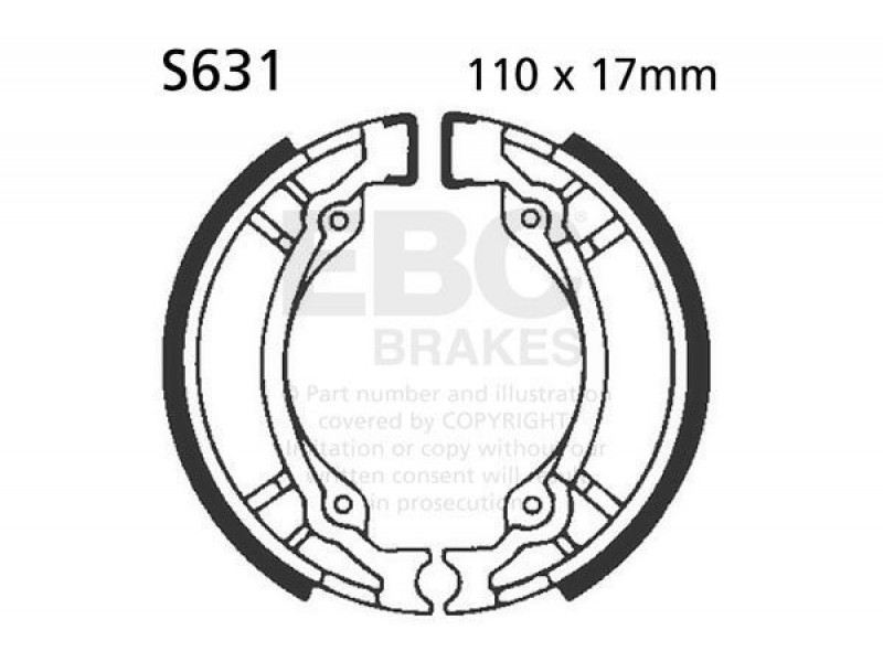 Brake shoe set EBC S631