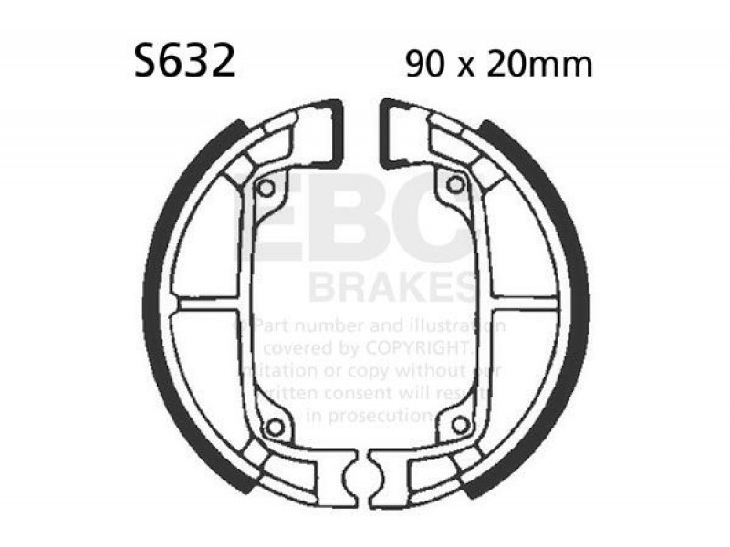 Brake shoe set EBC S632