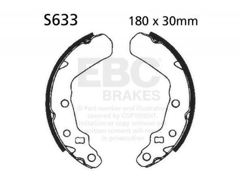 Brake shoe set EBC S633