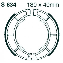 Brake shoe set EBC S634G canelati Brake shoe set EBC S634G canelati