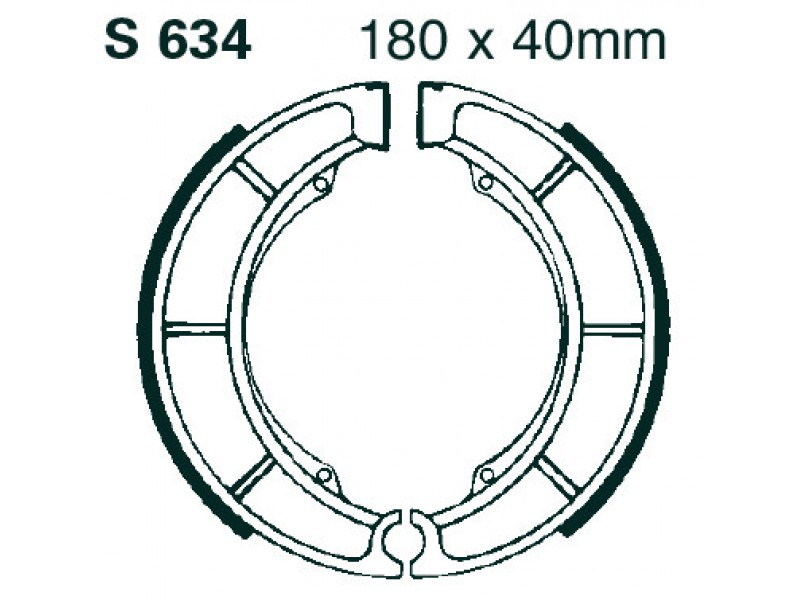Brake shoe set EBC S634G canelati