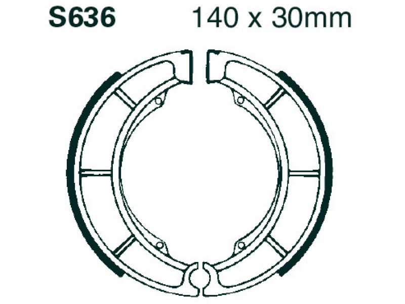 Brake shoe set EBC S636G canelati