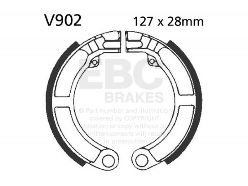 Brake shoe set EBC V902
