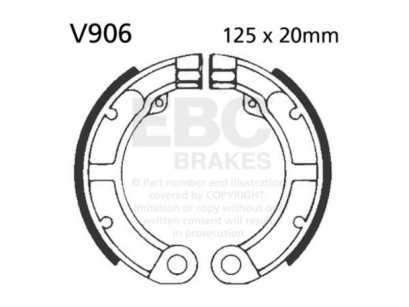 Brake shoe set EBC V906 Brake shoe set EBC V906