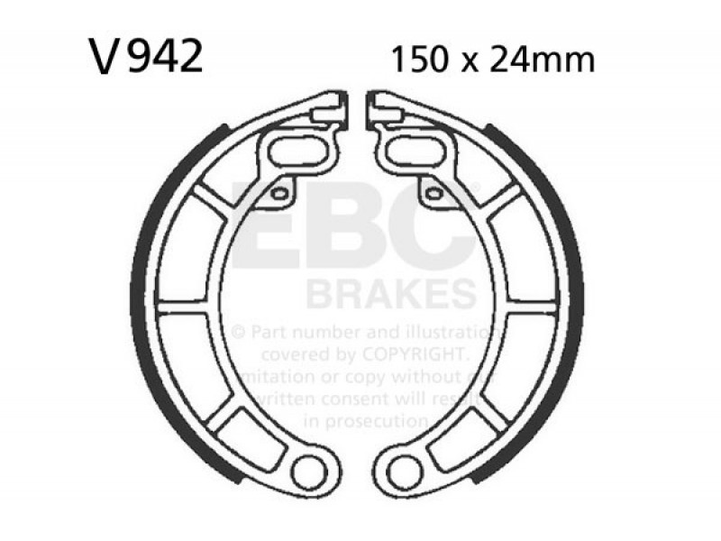 Brake shoe set EBC V942