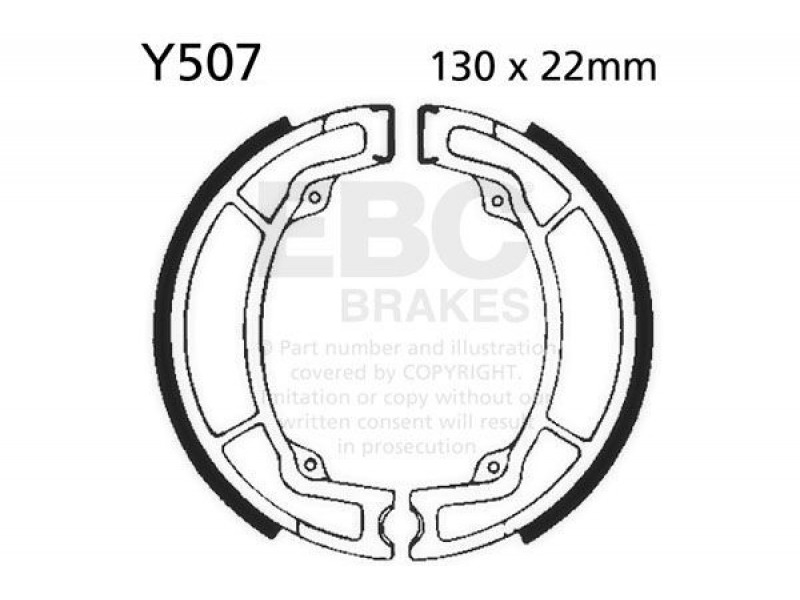 Brake shoe set EBC Y507