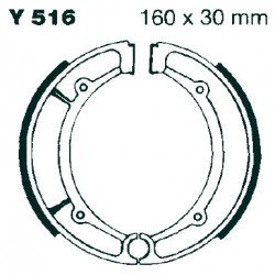 Brake shoe set EBC Y516G canelati Brake shoe set EBC Y516G canelati