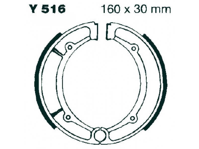 Brake shoe set EBC Y516G canelati