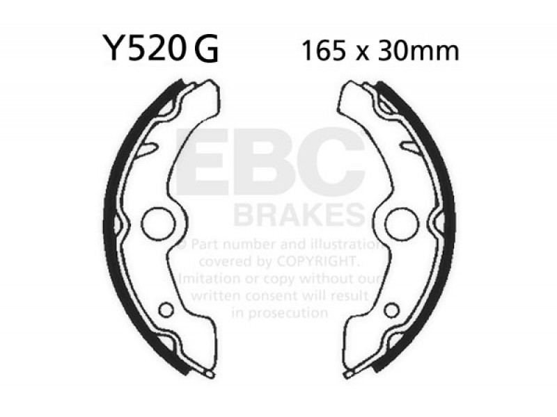 Brake shoe set EBC Y520G canelati