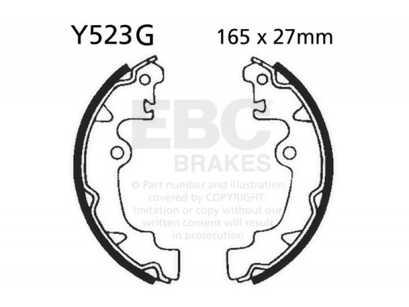Brake shoe set EBC Y523G canelati