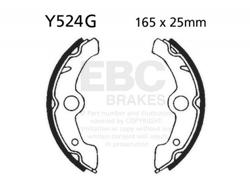Brake shoe set EBC Y524G canelati