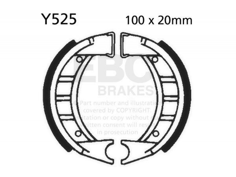 Brake shoe set EBC Y525 Brake shoe set EBC Y525