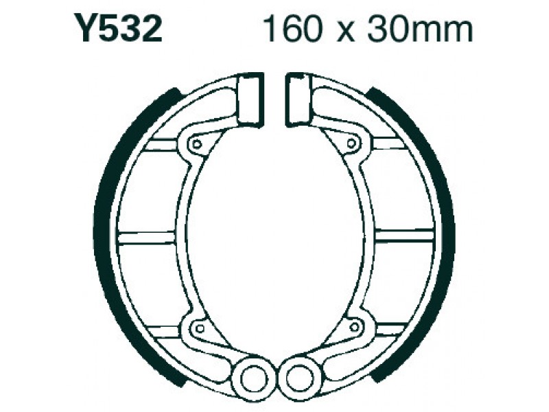 Brake shoe set EBC Y532G canelati