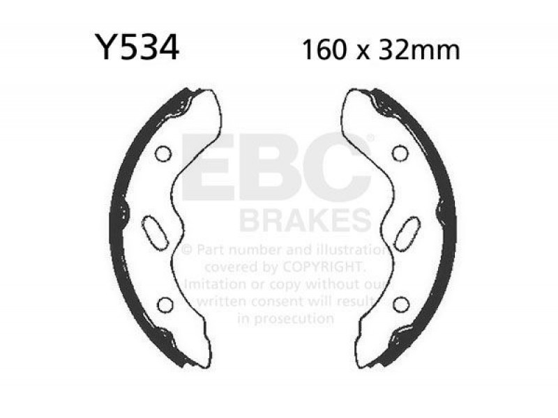 Brake shoe set EBC Y534