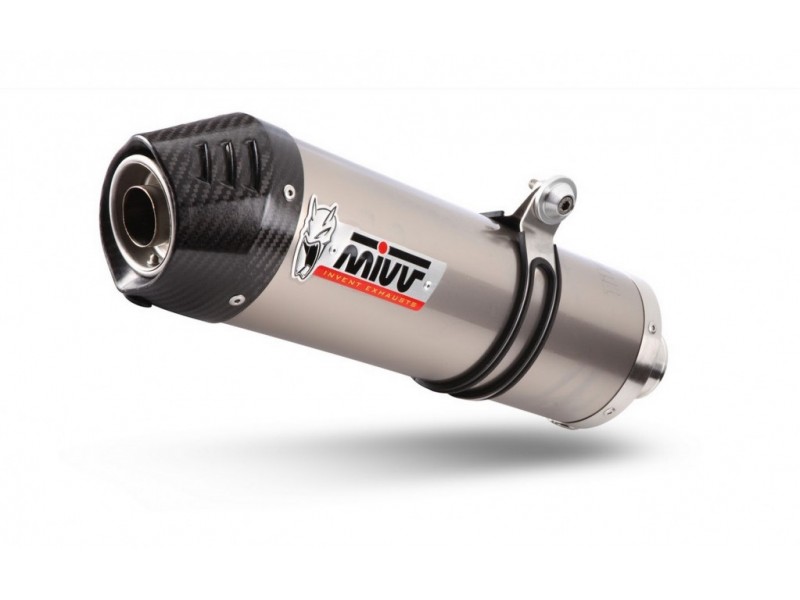 Sistem de evacuare complet 2x1 MIVV OVAL K.044.L4C Titan / Carbon cap
