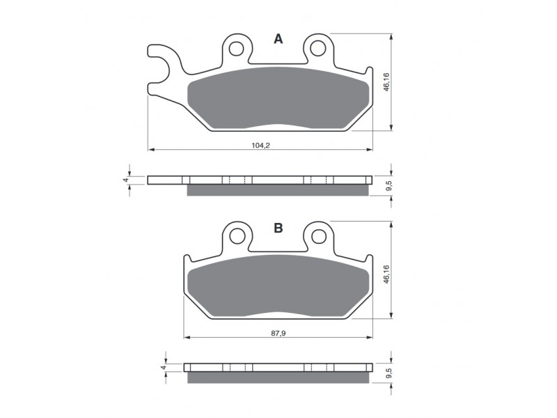 Placute de frana GOLDFREN 033 AD OFF-ROAD FRONT Placute de frana GOLDFREN 033 AD OFF-ROAD FRONT