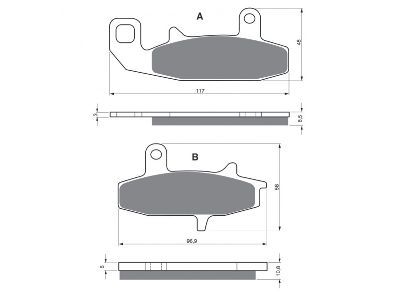 Placute de frana GOLDFREN 036 S3 Placute de frana GOLDFREN 036 S3