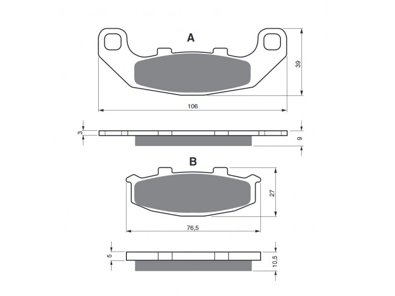 Placute de frana GOLDFREN 044 S3