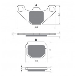 Placute de frana GOLDFREN 047 S3 Placute de frana GOLDFREN 047 S3