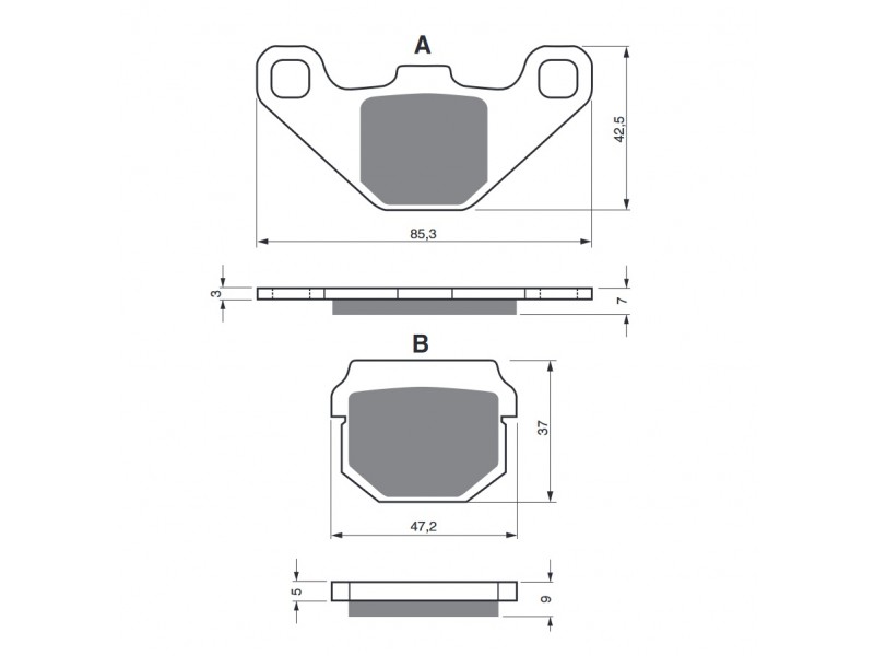Placute de frana GOLDFREN 047 K1