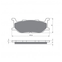 Placute de frana GOLDFREN 048 S3 Placute de frana GOLDFREN 048 S3