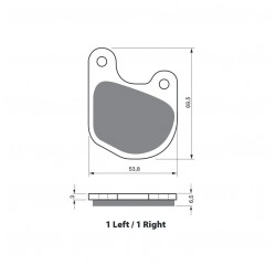 Placute de frana GOLDFREN 059 S3 (1 left + 1 right) Placute de frana GOLDFREN 059 S3 (1 left + 1 right)