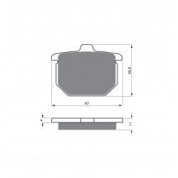Placute de frana GOLDFREN 080 AD Placute de frana GOLDFREN 080 AD