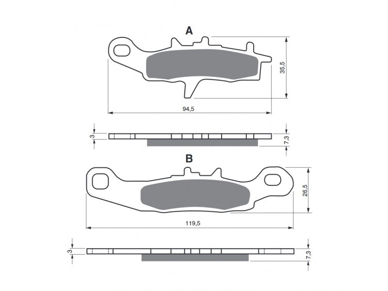 Placute de frana GOLDFREN 108 K5