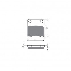 Placute de frana GOLDFREN 110 AD Placute de frana GOLDFREN 110 AD