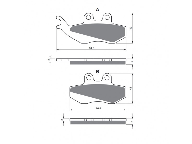 Placute de frana GOLDFREN 122 S3