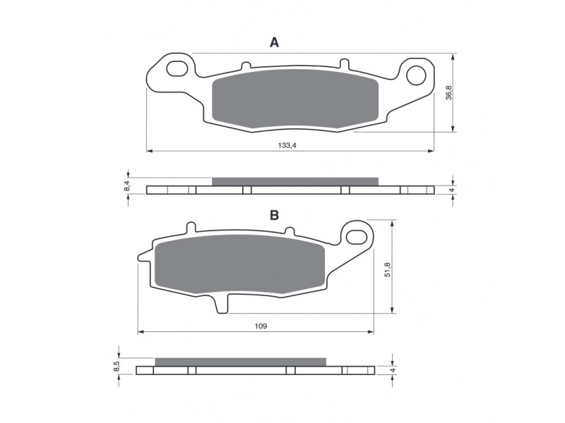 Placute de frana GOLDFREN 124 S3 Placute de frana GOLDFREN 124 S3