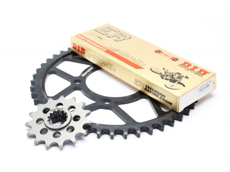 Kit de lant D.I.D + SUPERSPROX NZ3 SDH serie in gold/black color Kit de lant D.I.D + SUPERSPROX NZ3 SDH serie in gold/black color