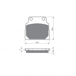 Placute de frana GOLDFREN 149 S3 Placute de frana GOLDFREN 149 S3