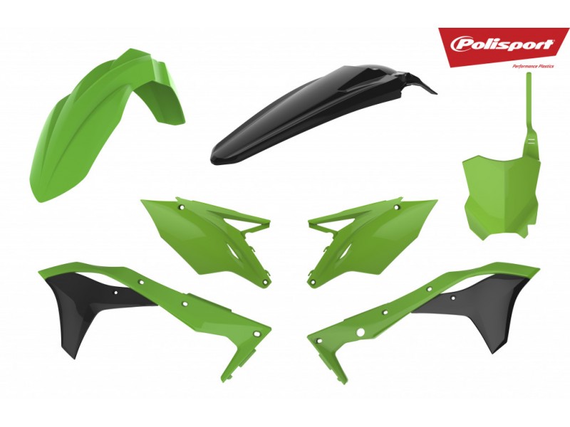 Kit plastice POLISPORT 90837 green/black Kit plastice POLISPORT 90837 green/black