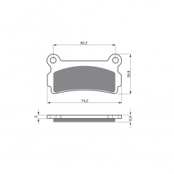 Placute de frana GOLDFREN 180 AD  OFF-ROAD FRONT Placute de frana GOLDFREN 180 AD  OFF-ROAD FRONT