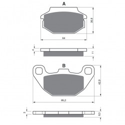 Placute de frana GOLDFREN 183 S3 Placute de frana GOLDFREN 183 S3