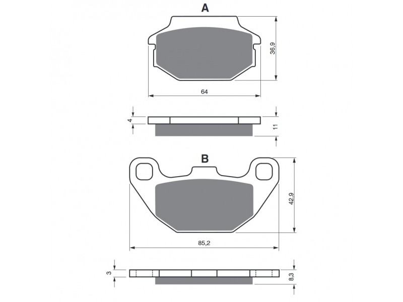 Placute de frana GOLDFREN 183 S3 Placute de frana GOLDFREN 183 S3