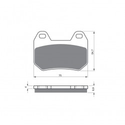 Placute de frana GOLDFREN 195 S3 Placute de frana GOLDFREN 195 S3