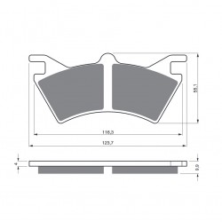 Placute de frana GOLDFREN 208 S3 Placute de frana GOLDFREN 208 S3
