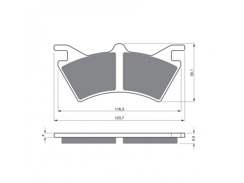 Placute de frana GOLDFREN 208 S3