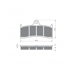 Placute de frana GOLDFREN 225 S3 Placute de frana GOLDFREN 225 S3