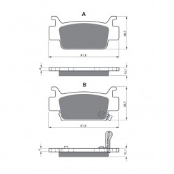 Placute de frana GOLDFREN 240 K5 Placute de frana GOLDFREN 240 K5