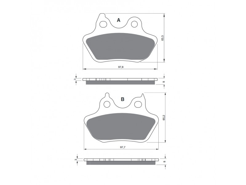 Placute de frana GOLDFREN 244 S3