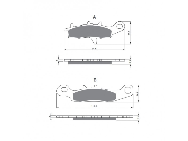 Placute de frana GOLDFREN 245 AD